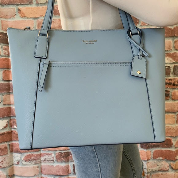 kate spade Handbags - Kate spade LARGE Cameron pocket tote DAWN BLUE BAG